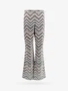 Missoni Sequined Metallic Crochet-knit Flared Pants In Multicolor