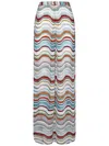 Missoni Palazzo Trousers With Multicoloured Wave Pattern In Multi