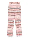 Missoni Flared Zigzag Pattern Trousers With Soft Texture