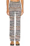 Missoni Womens Beige And Brown Tones Graphic-pattern Flared Knit Trousers In Gray