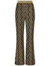 Missoni Zigzag Pattern High-waist Trousers In Golden