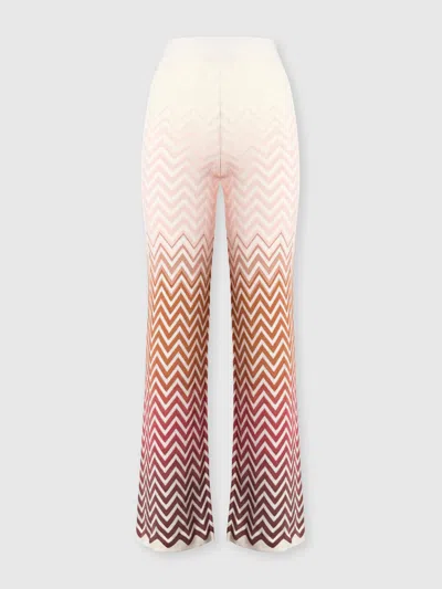 MISSONI Trousers in cotton and viscose chevron dégradé