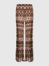 Missoni Patterned Trousers In Brown