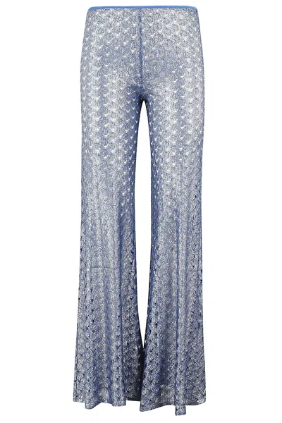 Missoni Trousers In Lapis Blue