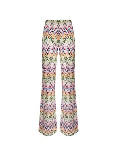 Missoni Trousers In Metallic