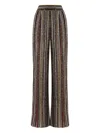 Missoni Long Pants In Herringbone Stripe Knit In Multi