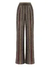 Missoni Wide-leg Striped Trousers With Textured Metallic Finish In Multi