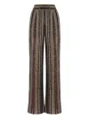 Missoni High Waist Striped Wide Leg Trousers In Multi