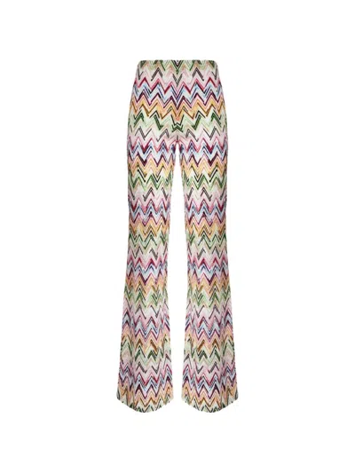 Missoni Zigzag Wide-leg Trousers In Multi