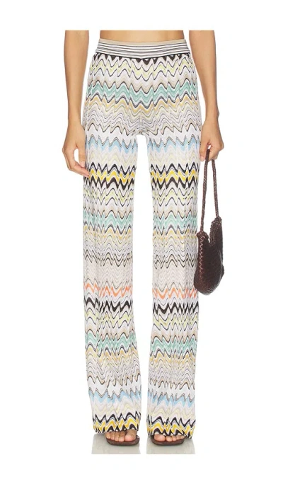 Missoni Striped Crochet-knit Wide-leg Pants In Multi