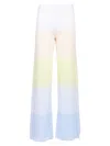 Missoni Straight Trousers In Gradient Chevron Viscose In Multicolor