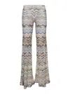 MISSONI MULTICOLOR FLARED TROUSERS IN VISCOSE BLEND WOMAN