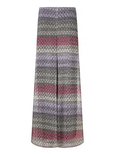 Missoni Lace Motif Palazzo Pants In Multicolor