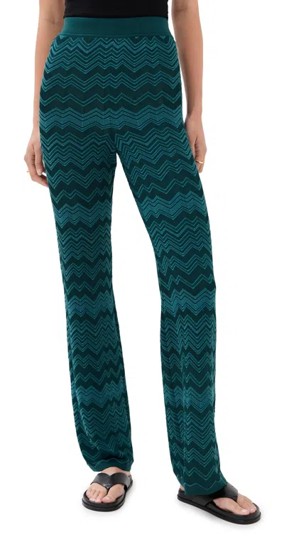 MISSONI TROUSERS SOLID GREEN