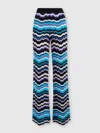 Missoni Trousers With Greek Zig Zag Motif In Viscose And Wool In Multicoloured