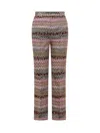 Missoni Trousers With Zig Zag Pattern In Multicspacdye/dark