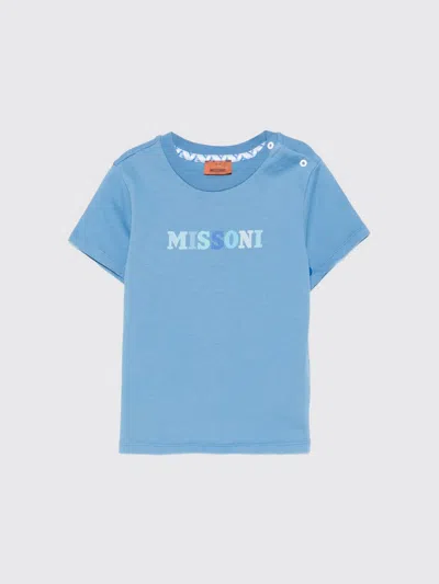Missoni Babies'  T-shirt Kids Color Gnawed Blue