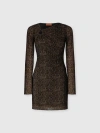 Missoni Tulle Mini-dress With Gathered Neckline In Brown