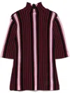 Missoni Turtleneck Knitted Top In Nero E Rosa