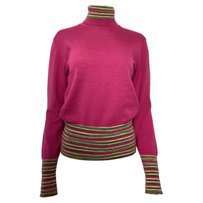 Missoni Turtleneck Sweater In Pink Wool