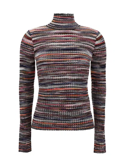 Missoni Rollkragenpullover Aus Rippstrick In Space-dye-optik In Multi