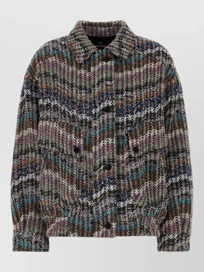 Missoni Tweed Bomber Jacket In Multi