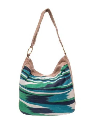 Pre-owned Missoni Tweed Hobo In Blue