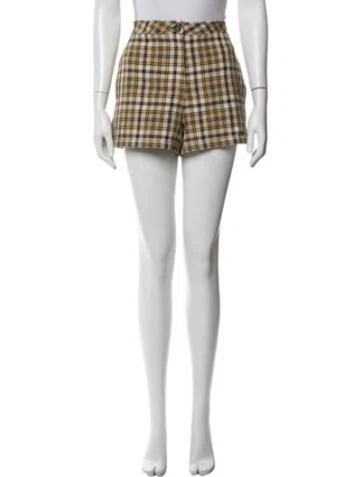Pre-owned Missoni Tweed Mini Shorts In White