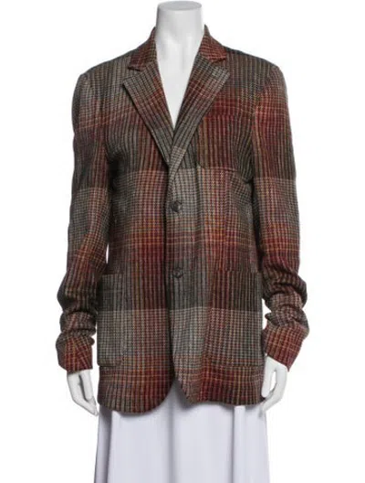 Pre-owned Missoni Tweed Pattern Blazer In Brown