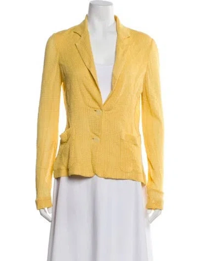 Pre-owned Missoni Tweed Pattern Blazer In Yellow
