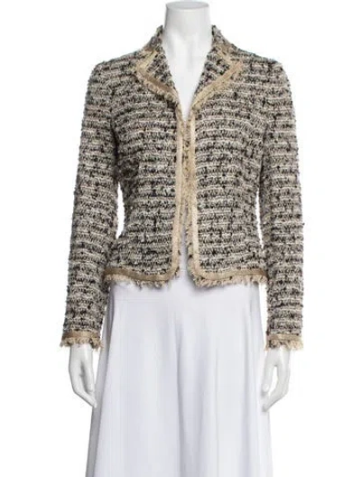 Pre-owned Missoni Tweed Pattern Jacket In Gold