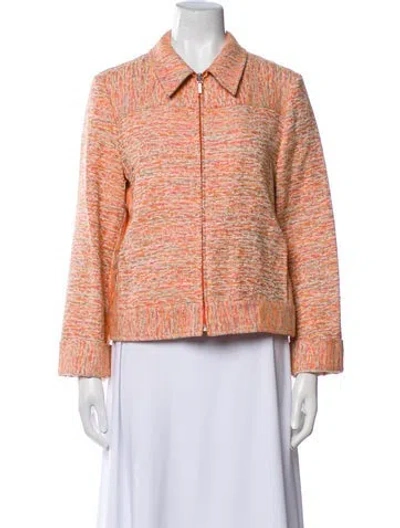 Pre-owned Missoni Tweed Pattern Jacket In Orange