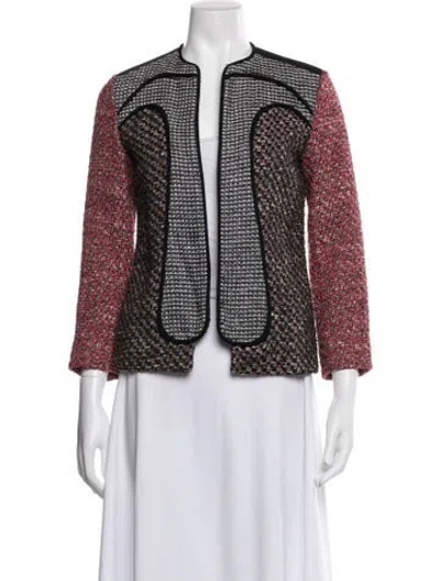 Pre-owned Missoni Tweed Pattern Jacket In Red