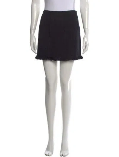 Pre-owned Missoni Tweed Pattern Mini Skirt In Black