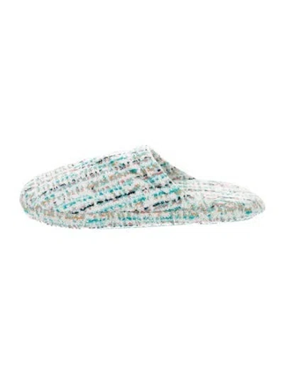 Pre-owned Missoni Tweed Pattern Slides In Blue