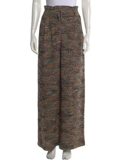 Pre-owned Missoni Tweed Pattern Wide Leg Pants In Red