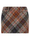 Missoni Wool Check Mini Skirt In Multi