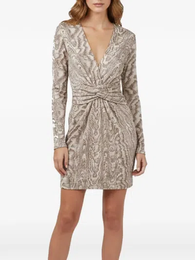 Pre-owned Missoni Twisted Jacquard Mini Dress In Neutral