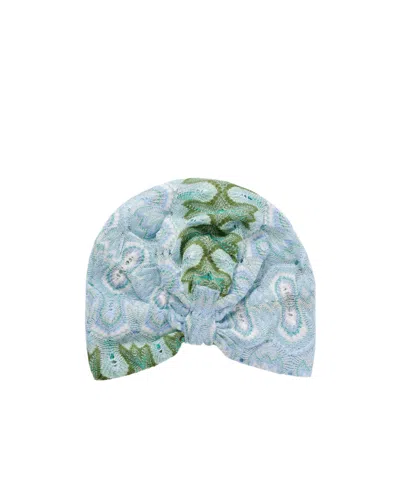 Missoni Twisted Turban Head Wrap In Blue