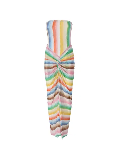 Missoni Twisted Zigzag Maxi Beach Dress In Multi