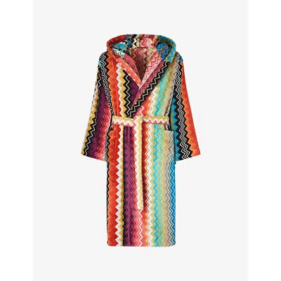 Missoni Ulticolour Giacomo Hooded Cotton-terry Robe In Multi
