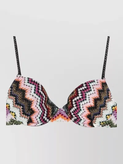 Missoni Underwired Zigzag Bikini Set Thin Straps In Multi