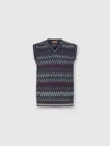Missoni Chevron-pattern V-neck Sweater Vest In Multi