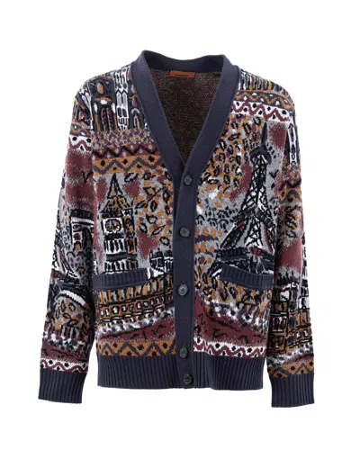 Missoni Patterned-jacquard Cardigan In Multi