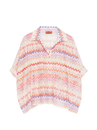 Missoni Kids' V-neck Blouse In Multi