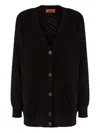 Missoni Tonal Chevron Oversized Cardigan In Black
