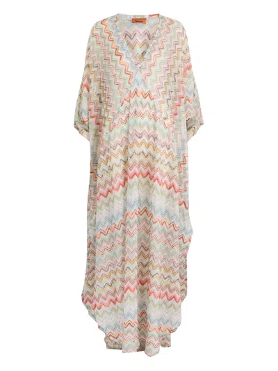 Missoni V-neck Chevron Beach Cover-up In Multi