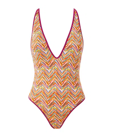 MISSONI V NECK ONE PIECE SWIMSUIT