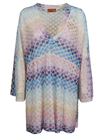 Missoni Knitted Cover-up In Multicolour