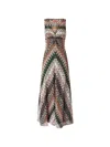 Missoni V-neck Patterned Maxi Dress In Multi